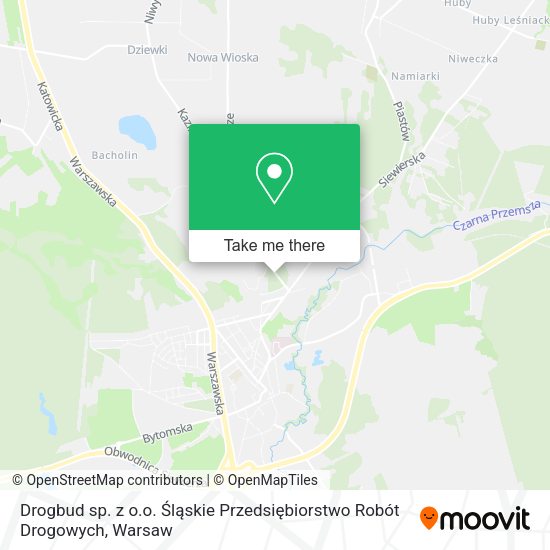 Drogbud sp. z o.o. Śląskie Przedsiębiorstwo Robót Drogowych map