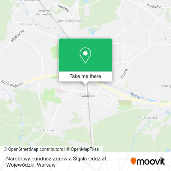 Narodowy Fundusz Zdrowia Śląski Oddział Wojewódzki map