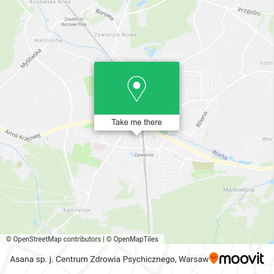 Карта Asana sp. j. Centrum Zdrowia Psychicznego