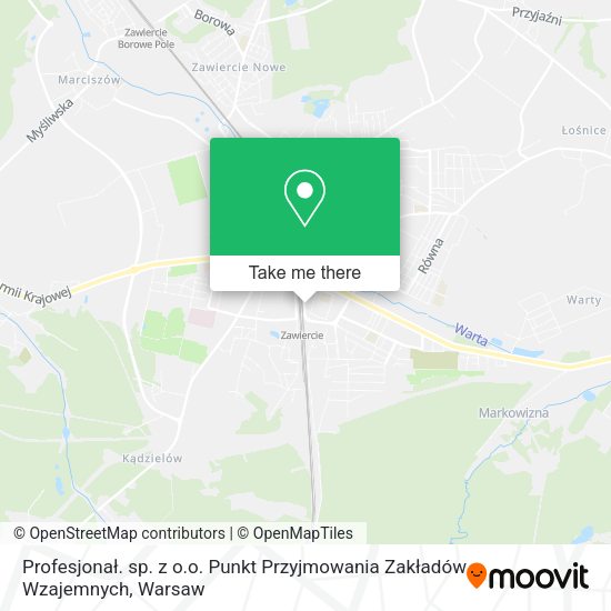 Profesjonał. sp. z o.o. Punkt Przyjmowania Zakładów Wzajemnych map