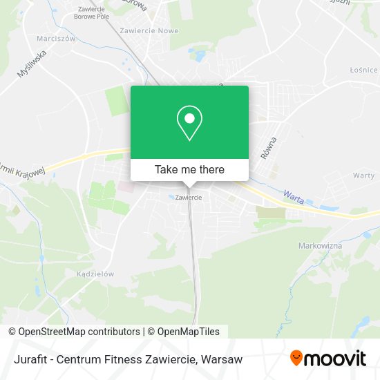 Jurafit - Centrum Fitness Zawiercie map