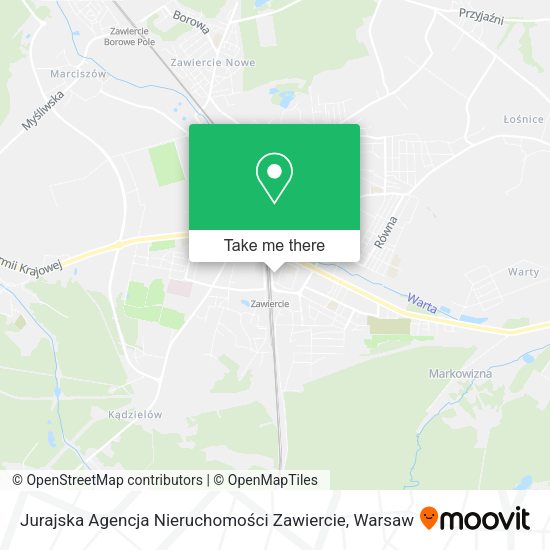 Jurajska Agencja Nieruchomości Zawiercie map