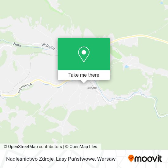 Nadleśnictwo Zdroje, Lasy Państwowe map