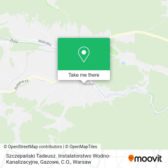 Szczepański Tadeusz. Instalatorstwo Wodno-Kanalizacyjne, Gazowe, C.O. map