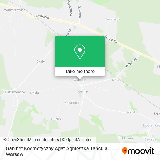 Gabinet Kosmetyczny Agat Agnieszka Tańcuła map