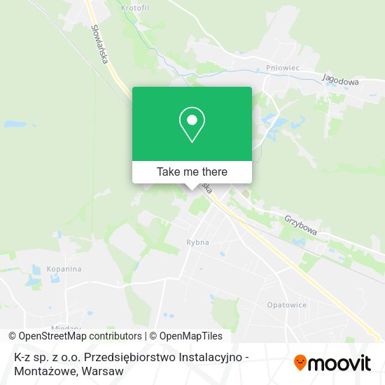 K-z sp. z o.o. Przedsiębiorstwo Instalacyjno - Montażowe map