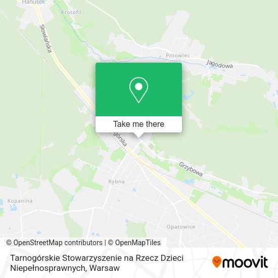 Tarnogórskie Stowarzyszenie na Rzecz Dzieci Niepełnosprawnych map