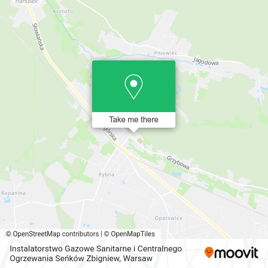 Instalatorstwo Gazowe Sanitarne i Centralnego Ogrzewania Seńków Zbigniew map