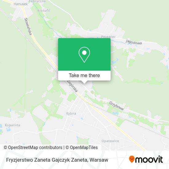 Fryzjerstwo Zaneta Gajczyk Zaneta map