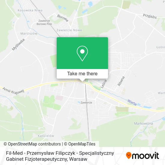 Карта Fil-Med - Przemysław Filipczyk - Specjalistyczny Gabinet Fizjoterapeutyczny
