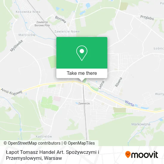 Łapot Tomasz Handel Art. Spożywczymi i Przemysłowymi map