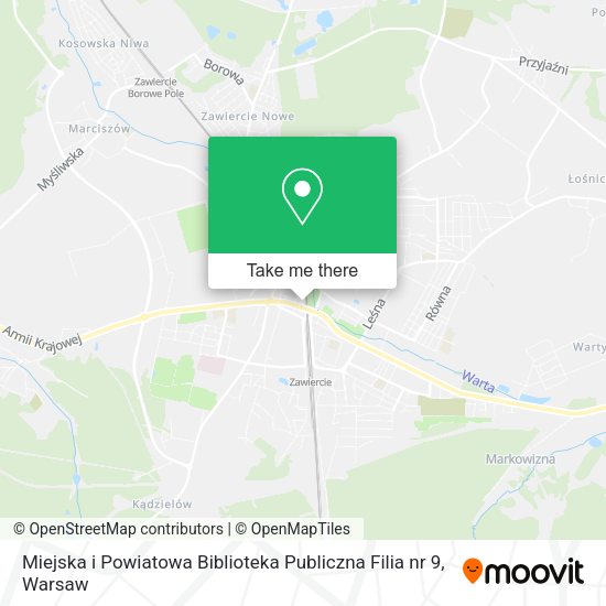 Карта Miejska i Powiatowa Biblioteka Publiczna Filia nr 9