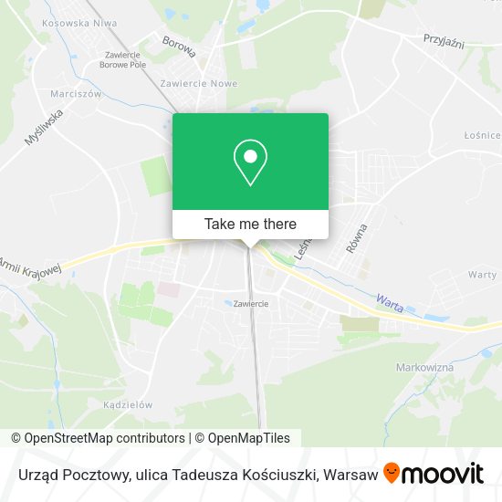 Urząd Pocztowy, ulica Tadeusza Kościuszki map