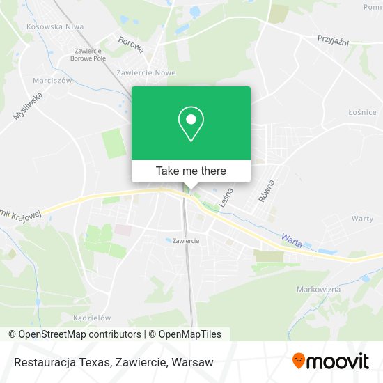 Restauracja Texas, Zawiercie map