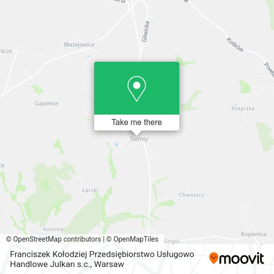 Franciszek Kołodziej Przedsiębiorstwo Usługowo Handlowe Julkan s.c. map