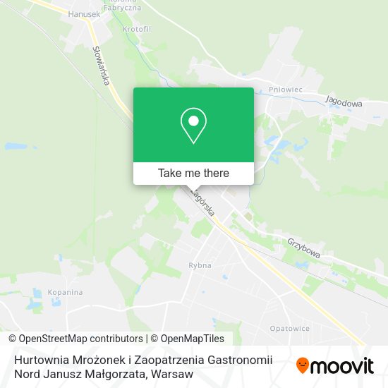 Hurtownia Mrożonek i Zaopatrzenia Gastronomii Nord Janusz Małgorzata map