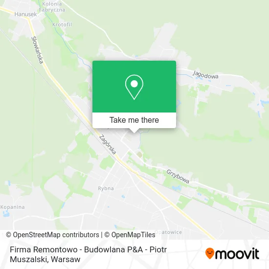 Карта Firma Remontowo - Budowlana P&A - Piotr Muszalski