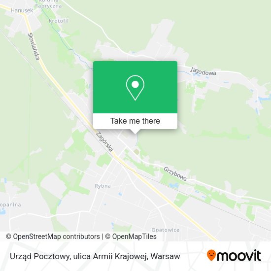 Urząd Pocztowy, ulica Armii Krajowej map