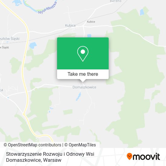 Stowarzyszenie Rozwoju i Odnowy Wsi Domaszkowice map