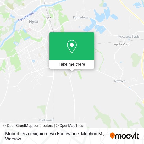 Mobud. Przedsiębiorstwo Budowlane. Mochoń M. map