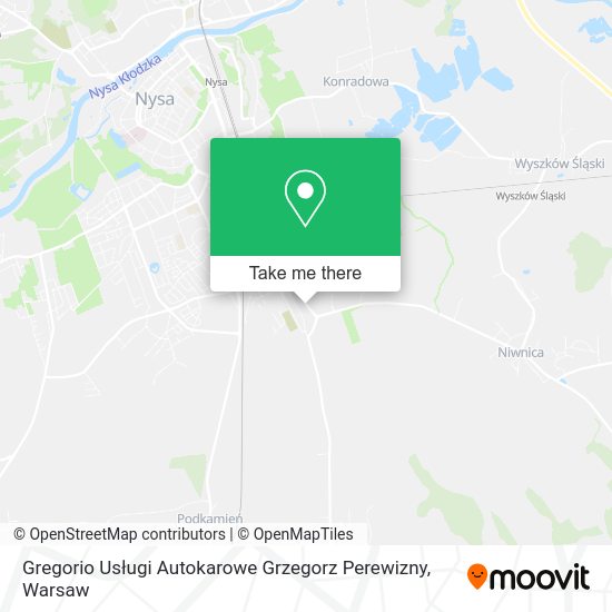 Gregorio Usługi Autokarowe Grzegorz Perewizny map