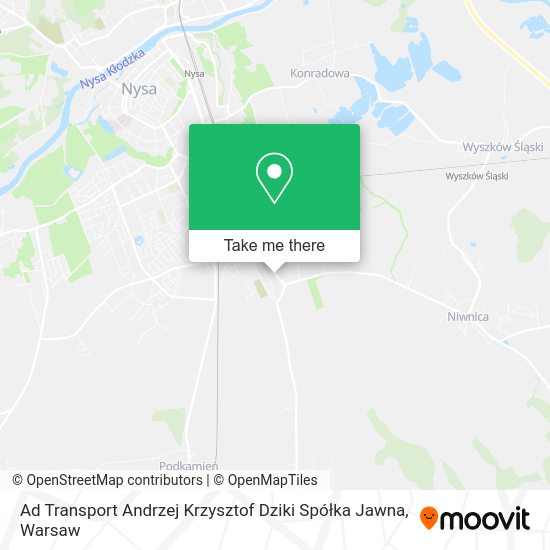 Ad Transport Andrzej Krzysztof Dziki Spółka Jawna map