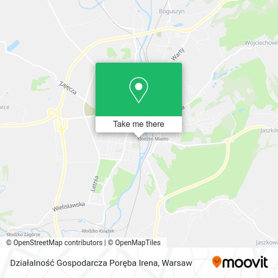 Działalność Gospodarcza Poręba Irena map