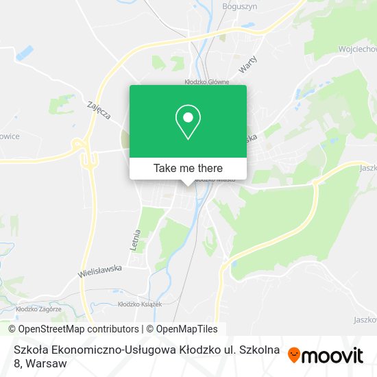 Szkoła Ekonomiczno-Usługowa Kłodzko ul. Szkolna 8 map