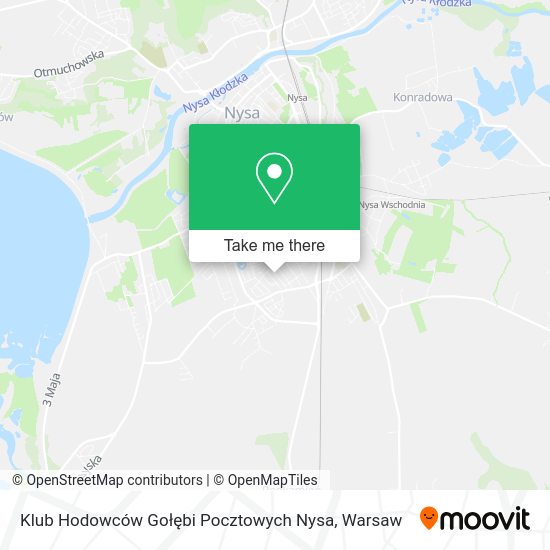 Klub Hodowców Gołębi Pocztowych Nysa map