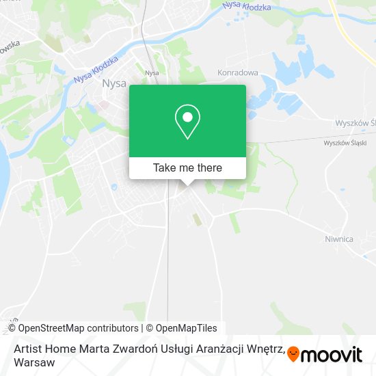 Artist Home Marta Zwardoń Usługi Aranżacji Wnętrz map