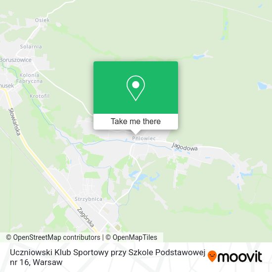 Карта Uczniowski Klub Sportowy przy Szkole Podstawowej nr 16