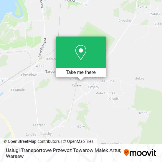 Uslugi Transportowe Przewoz Towarow Malek Artur map