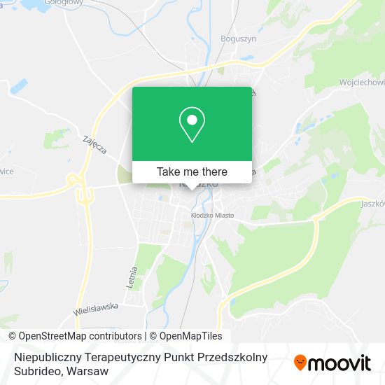 Niepubliczny Terapeutyczny Punkt Przedszkolny Subrideo map