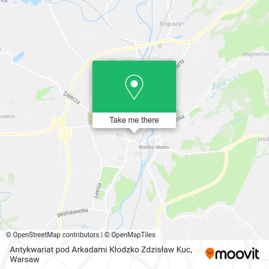 Antykwariat pod Arkadami Kłodzko Zdzisław Kuc map