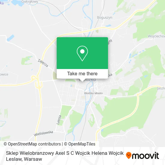 Карта Sklep Wielobranzowy Axel S C Wojcik Helena Wojcik Leslaw