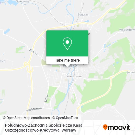 Południowo-Zachodnia Spółdzielcza Kasa Oszczędnościowo-Kredytowa map