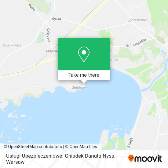 Usługi Ubezpieczeniowe. Gniadek Danuta Nysa map