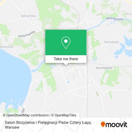 Salon Strzyżenia i Pielęgnacji Psów Cztery Łapy map