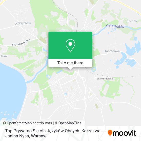 Top Prywatna Szkoła Języków Obcych. Korzekwa Janina Nysa map