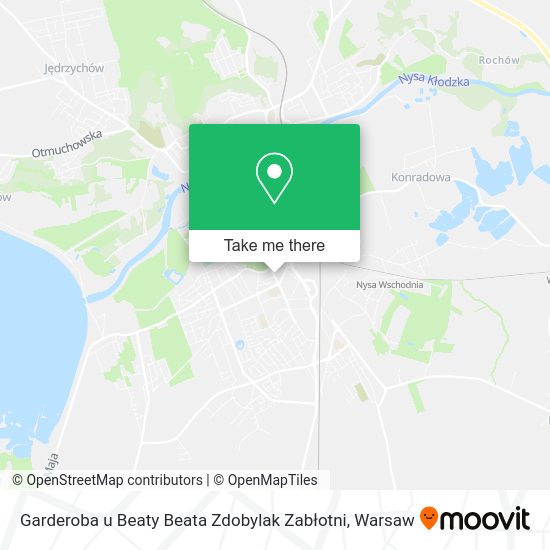 Garderoba u Beaty Beata Zdobylak Zabłotni map