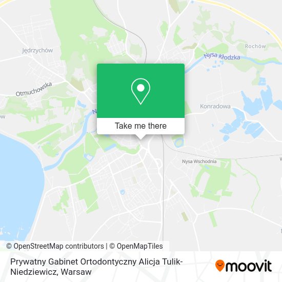 Prywatny Gabinet Ortodontyczny Alicja Tulik-Niedziewicz map