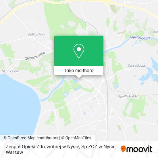 Zespół Opieki Zdrowotnej w Nysie, Sp ZOZ w Nysie map