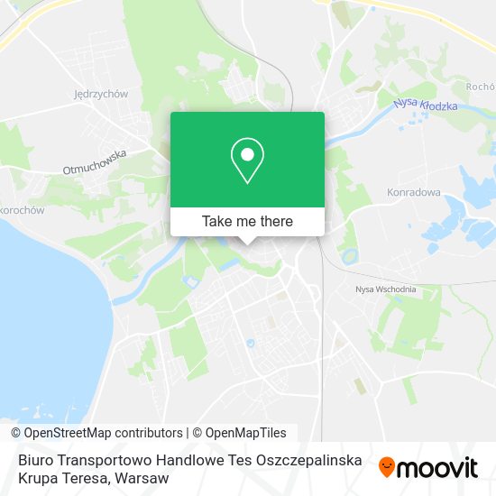 Biuro Transportowo Handlowe Tes Oszczepalinska Krupa Teresa map