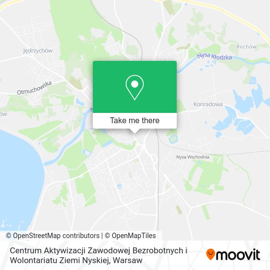 Centrum Aktywizacji Zawodowej Bezrobotnych i Wolontariatu Ziemi Nyskiej map