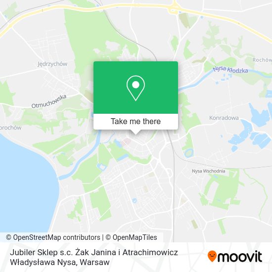 Jubiler Sklep s.c. Żak Janina i Atrachimowicz Władysława Nysa map