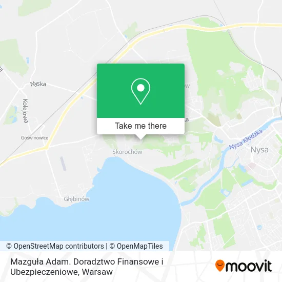 Карта Mazguła Adam. Doradztwo Finansowe i Ubezpieczeniowe