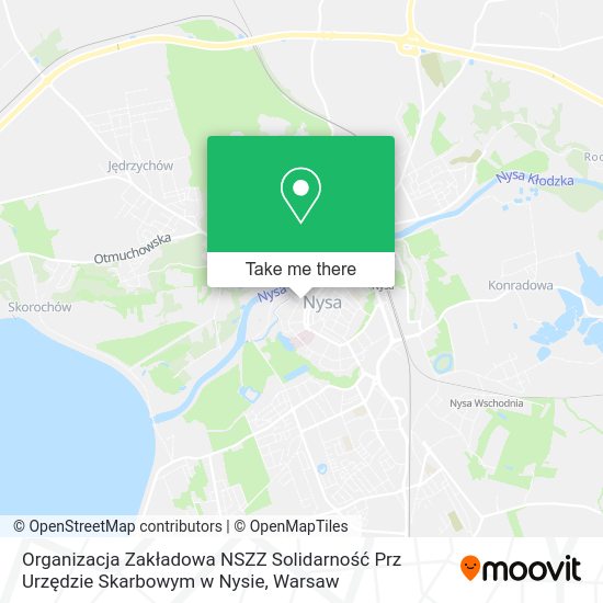 Organizacja Zakładowa NSZZ Solidarność Prz Urzędzie Skarbowym w Nysie map