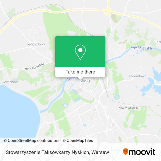 Карта Stowarzyszenie Taksówkarzy Nyskich