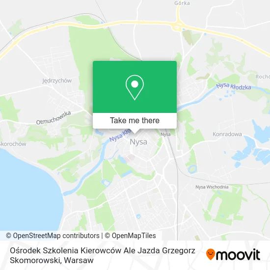 Карта Ośrodek Szkolenia Kierowców Ale Jazda Grzegorz Skomorowski