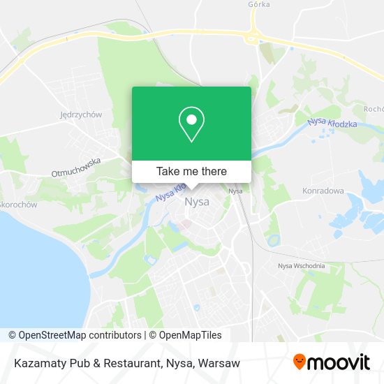 Kazamaty Pub & Restaurant, Nysa map